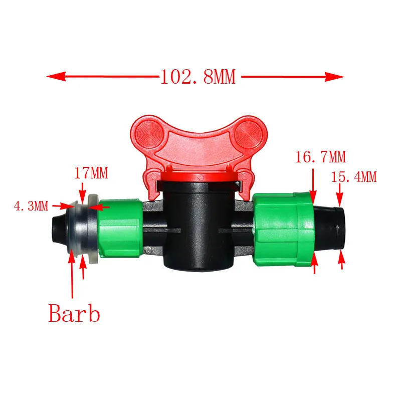 Wxrwxy zawór irygacyjny taśma kroplująca zawór wody do nawadniania kran ogrodowy PE PVC dwukierunkowe kolczastego złącze śrubowe 10 szt
