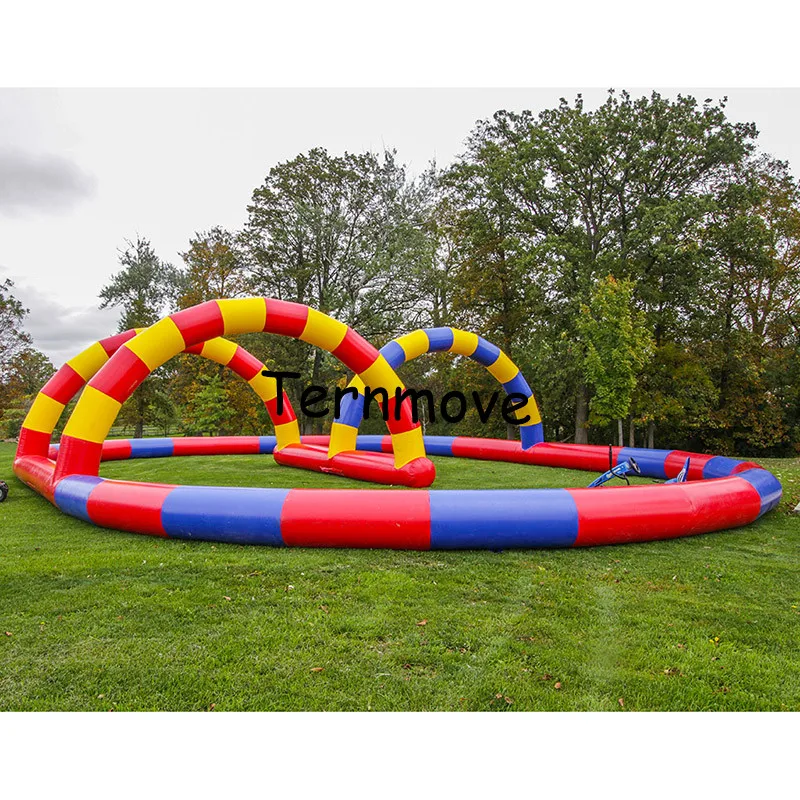 

kart racing trace inflatables portable inflatable racing track race track for team sport game Inflatable Race Car Circuit