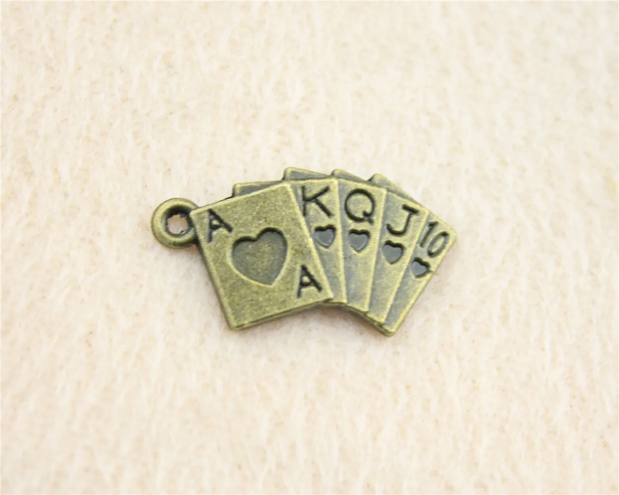 62pcs/lot 24*13mm ancient bronze Poker charm Pendants DIY jewelry for bracelet necklace earring