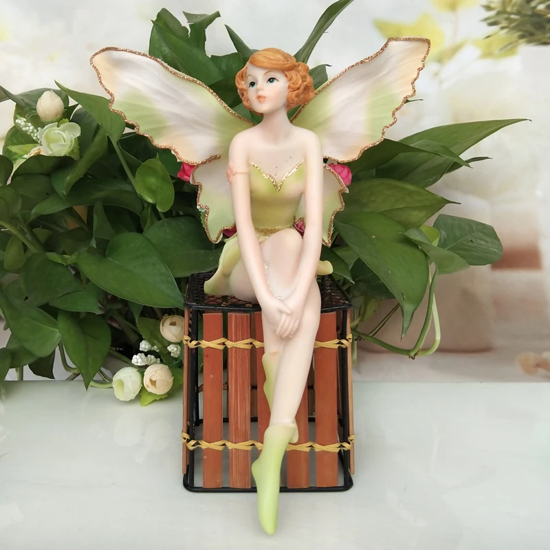 

Flower Fairy Figurines Wedding decoration Beautiful Girl Resin Angel Ornaments Home Decor Office Decor Gifts