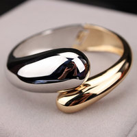 2025 Top Quality Fashion Bangles Gold Color Alloy Simple Wide Opened Bangles Snake Bracelet & Bangles For Women Gifts