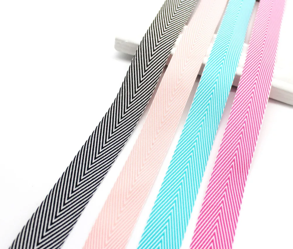 1 inch 25mm Colorful Geometric Stripe Herringbone Woven pattern Ribbon Wrapped Gift Packages Folk-Custom Tape