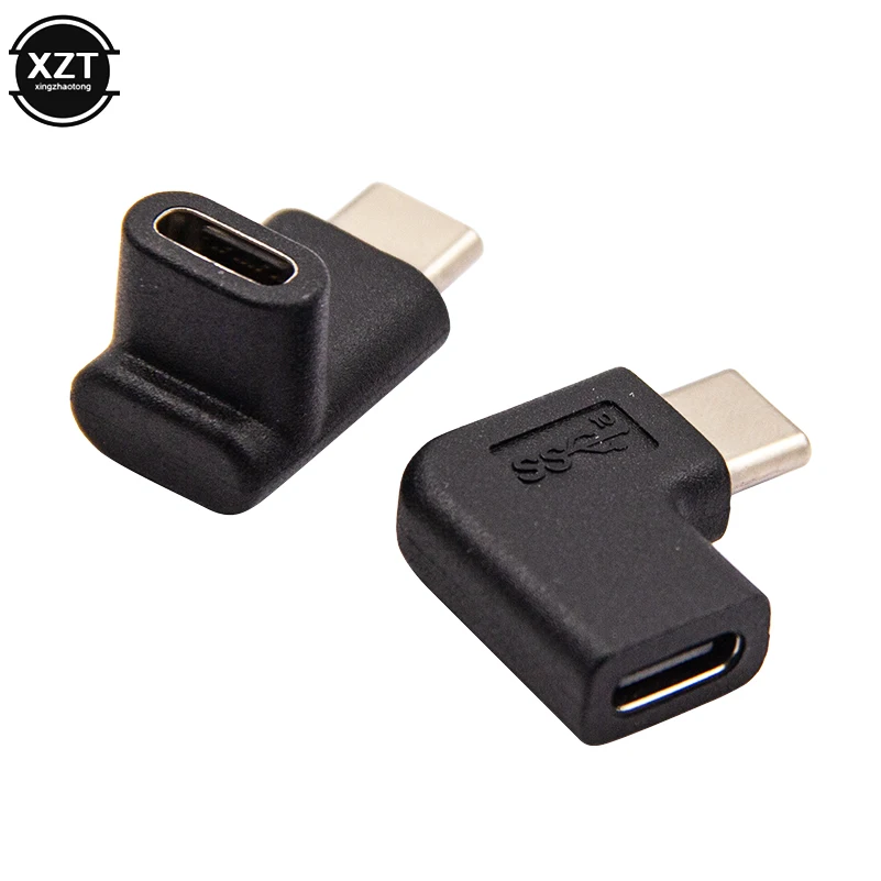 90 Degree USB 3.1 Type C to USB C Cable for Samsung S9 S8 Note 9 8 60W PD MacBook Pro Male to Female Converter Adapter