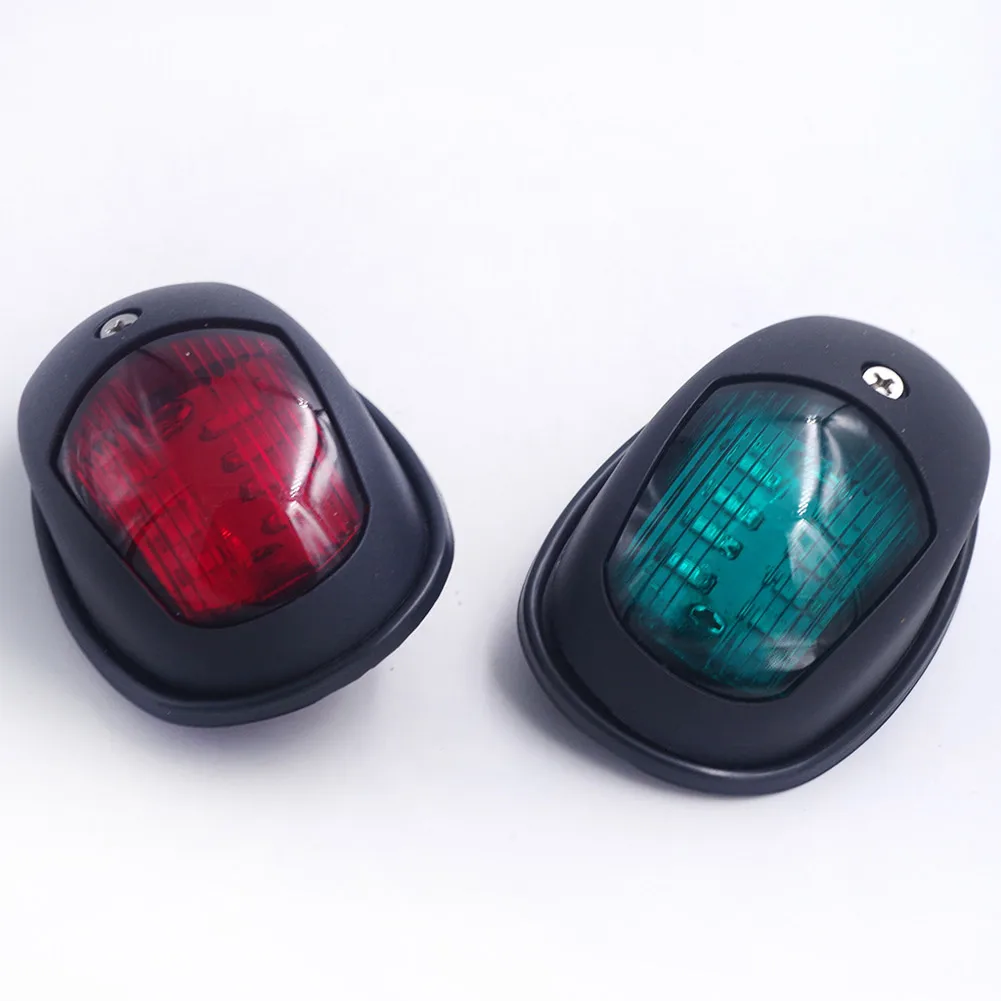 1 Pair Waterproof Side LED Light 12V / 24V LED Bow Navigation Light Red Green Sailing Signal Light for Marine Boat Yacht