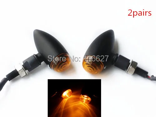 BLACK Bullet Mini  TURN SIGNAL LIGHT for Yamaha V-Star XV XVS Raider Custom