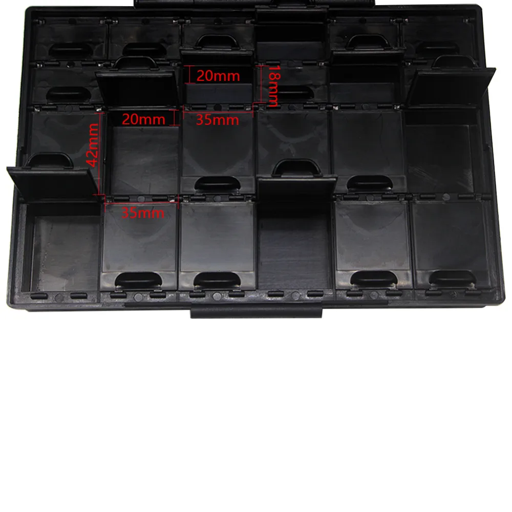 AideTek ESD safe Enclosure for Chips diodes Electronics Storage Cases & Organizers smd storage plastic toolbox label BOXALL48AS