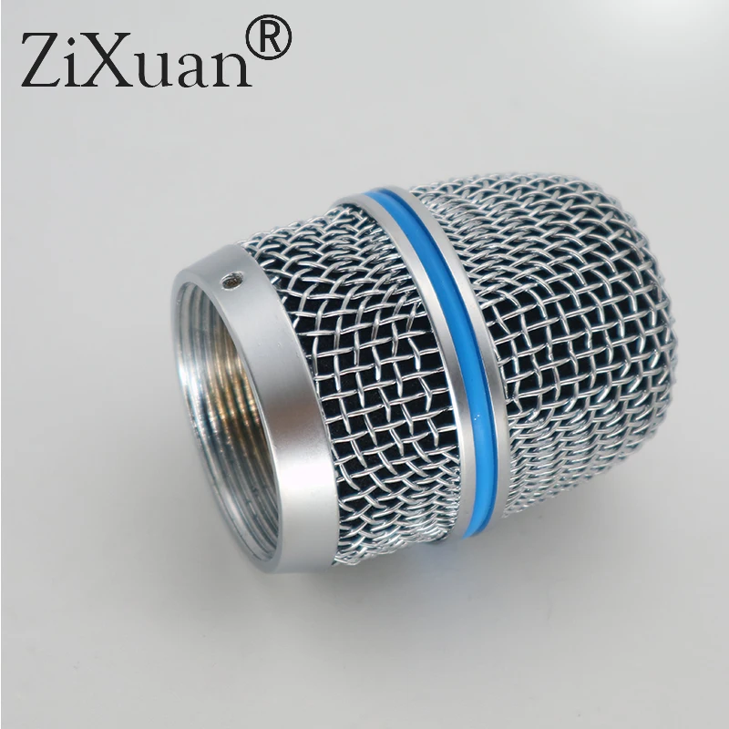 Cabezal de parrilla de micrófono de mano inalámbrico de malla plateado para piezas de micrófono BBS-320