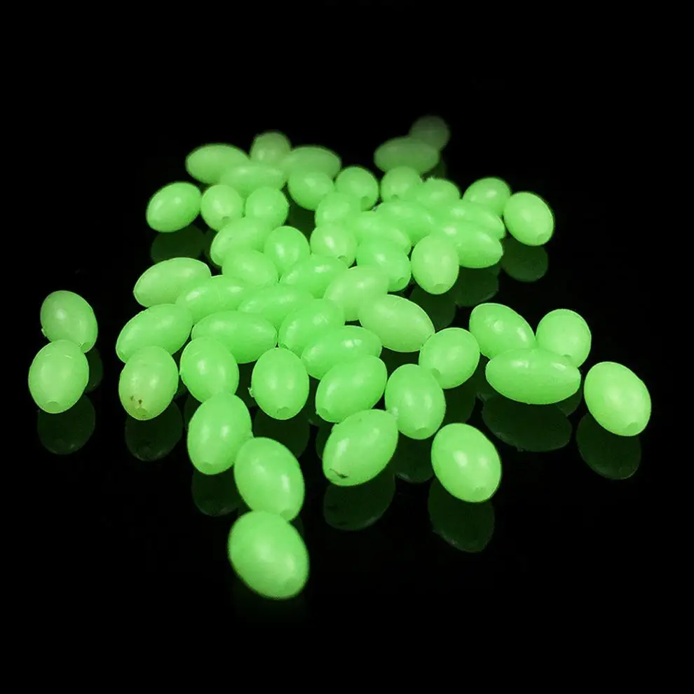 1500pcs Colorful Oval Hard Luminous Fishing Beads 3 x 4mm 4 x 6mm 5 x 8mm 3 Sizes Mixed Sea Fishing Lure Floating Float with Box