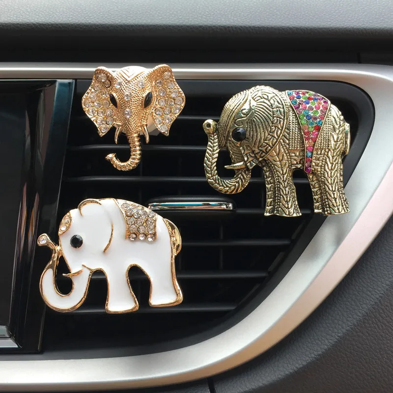 JOORMOM Diamond Inlaid Elephant Car Outlet Incense Inlay Women's Car Perfume car ornament car decoration interior