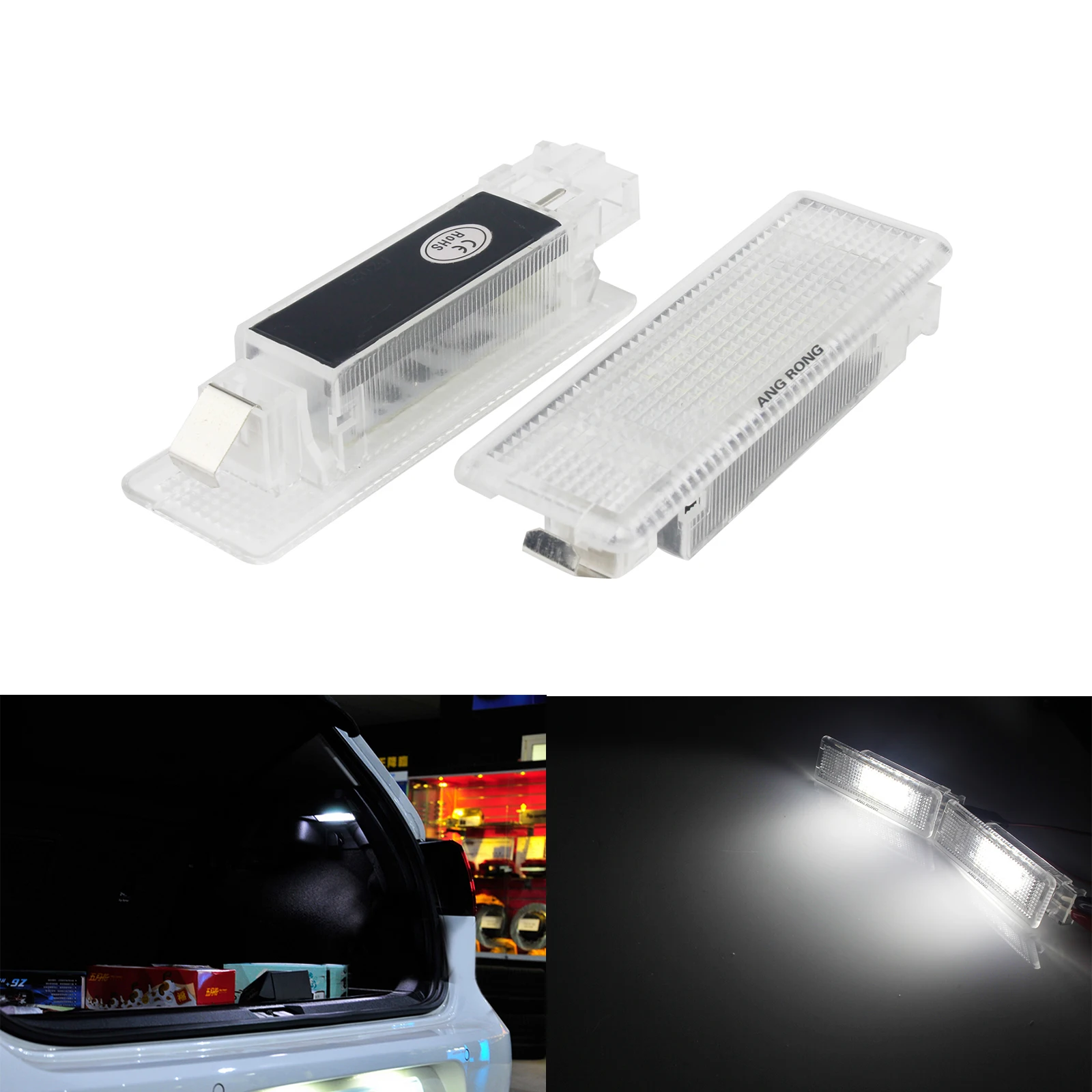 Angrong 2x Led Kofferbak Boot Interieur Licht Voor Vw Transporter T5 Caddy Eos Golf Passat Cc Scirocco Jetta Kever