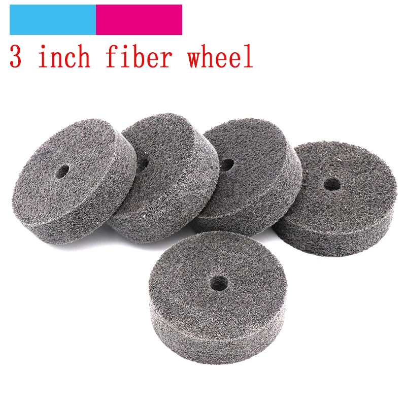 1pc 75mm Fiber Nylon Flap Polishing Buffing Grinding Wheel Disc Non-woven Unitized For Hard Metal Wood Table Mill Abrasive Tools