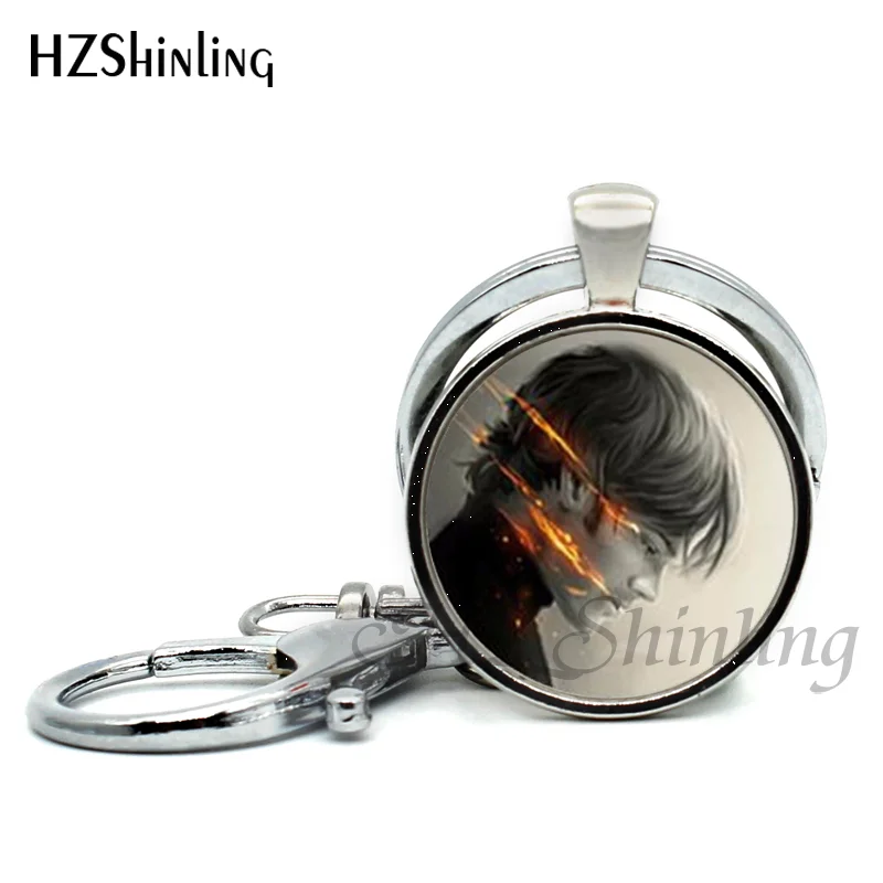 2017 New Arrival Supernatural sam Pendant Keychains Steampunk Jewelry Glass Cabochon Sam Supernatural Key ring Wholesale