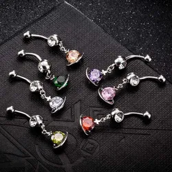 Body Jewellry Piercing Surgical Steel Crystal Rhinestone Belly Button Rings Navel Piercings Ombligo Ball Dangle Planet Nombril