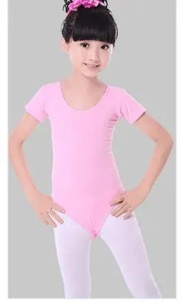 50pcs/lot Children Kids Cotton Short/Long Sleeve Leotard Clothes Girls Ballet Gymnastics Dancewear