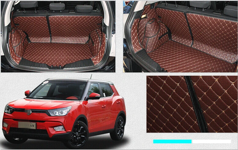 Good quality! Special trunk mats for Ssangyong Tivolan 2016-2011 waterproof boot carpets liner for Tivolan 2015,Free shipping