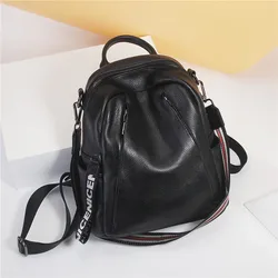 Nesitu High Quality New Fashion Black Genuine Leather Small Women Backpack Female Girl Lady Travel Bag Shoulder Bags M113