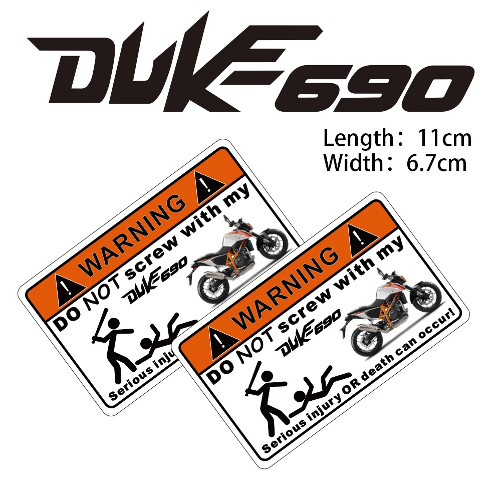 

KODASKIN Motorcycle Cheap 2D Creative Warning Sticker Decal for DUKE690