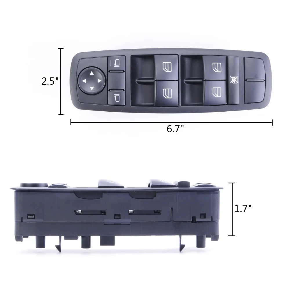 Electric Power Window Lifter Switch Master Control Switch for Mercedes Benz GL320 GL350 GL450 ML320 ML350 ML450 ML550[QPA562]