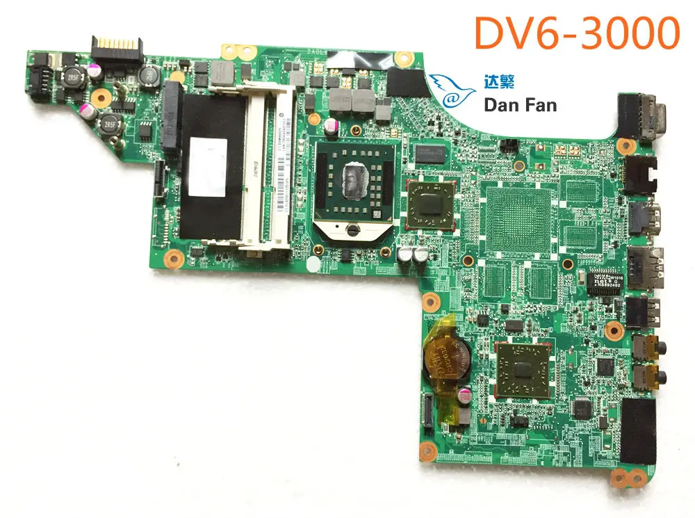 

595135-001 For HP Pavilion DV6 DV6-3000 DV6Z-3000 Laptop Motherboard + CPU DA0LX8MB6D1 Mainboard 100%tested fully work