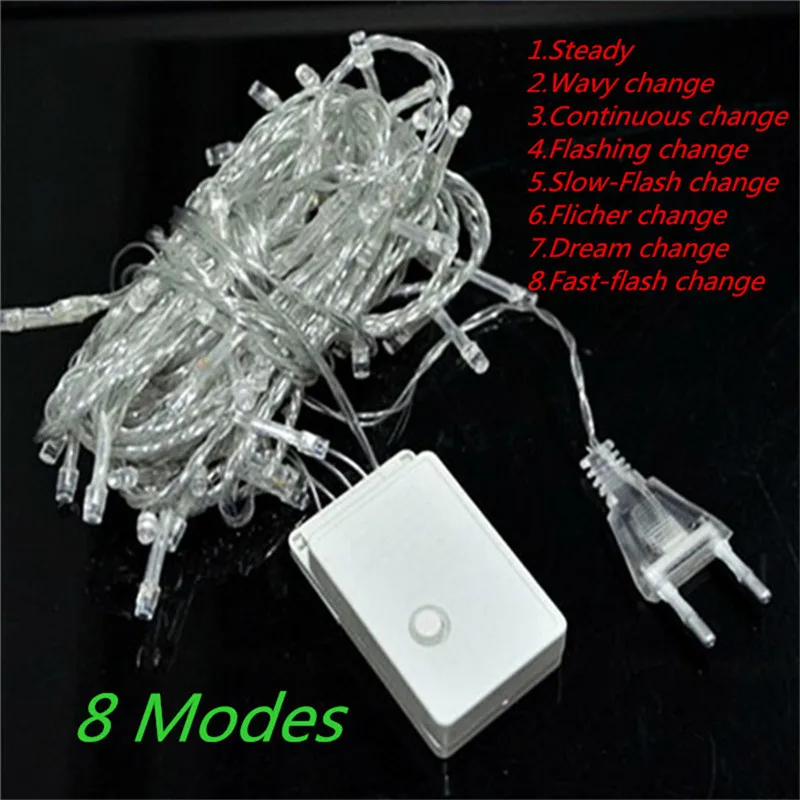 New LED String Light 200 LED 20M Christmas/Wedding/Party Decoration Lights Garland AC 110V 220V Outdoor Waterproof Led Lamp