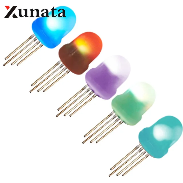 IC APA106 F5 F8 RGB Led Beads 5V 5mm 8mm Round RGB Full Color Neon Pixel Arduino Frosted Led Chips Like WS2811 WS2812 WS2812B