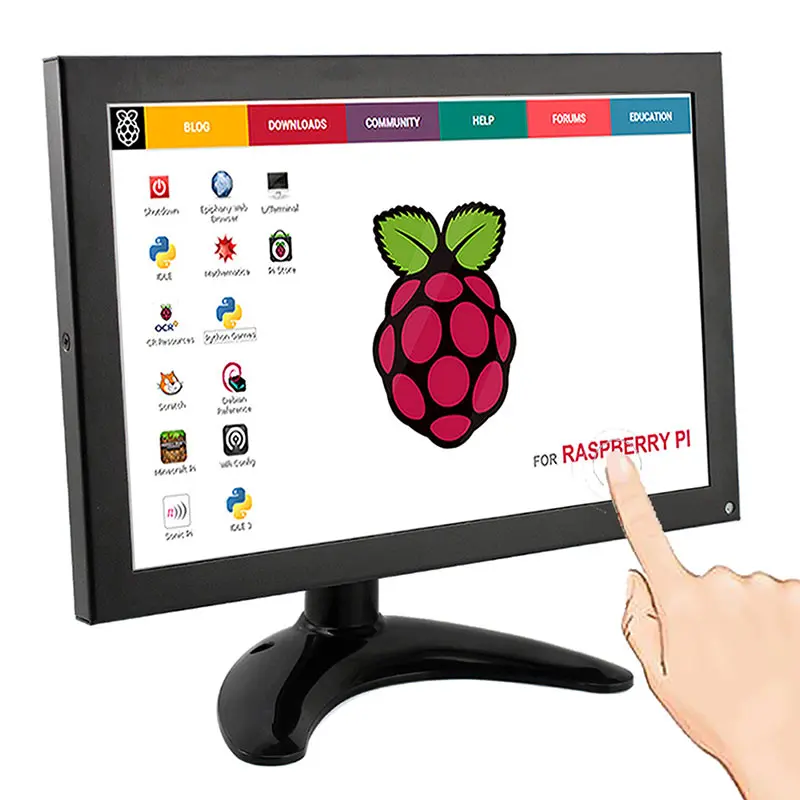 Elecrow Raspberry Pi Touchscreen 10.1 Inch Display IPS LCD 1280x800 FULL HD Monitor TFT VGA LCD  Built-in Speaker Laptop Screen