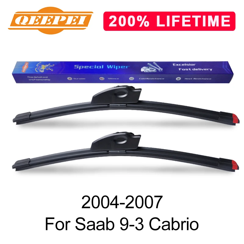 

QEEPEI Replace Wiper Blade For Saab 9-3 Cabrio 2004-2007 Silicone Rubber Windshield Windscreen Wiper Auto Car Accessories