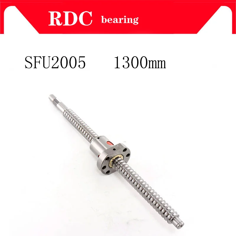 

High quality 12mm 1204 Ball Screw Rolled C7 ballscrew SFU1204 1300mm with one 1204 flange single ball nut for CNC parts no ends