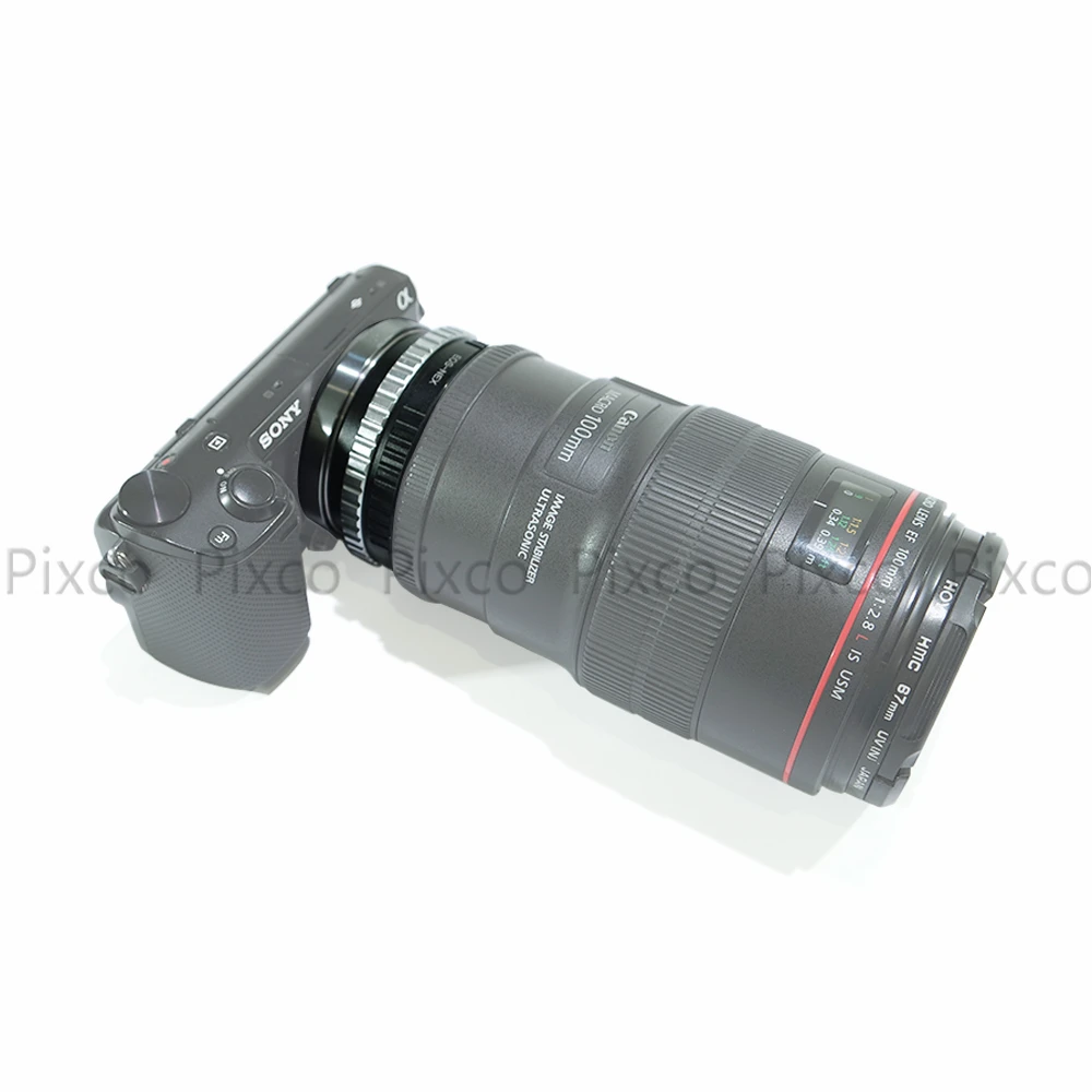 Pixco ل EOS-NEX قابل للتعديل فتحة الاتصال المخفض سرعة الداعم دعوى لكانون EF ل سوني NEX A7S A7 A6000 A5000 5T