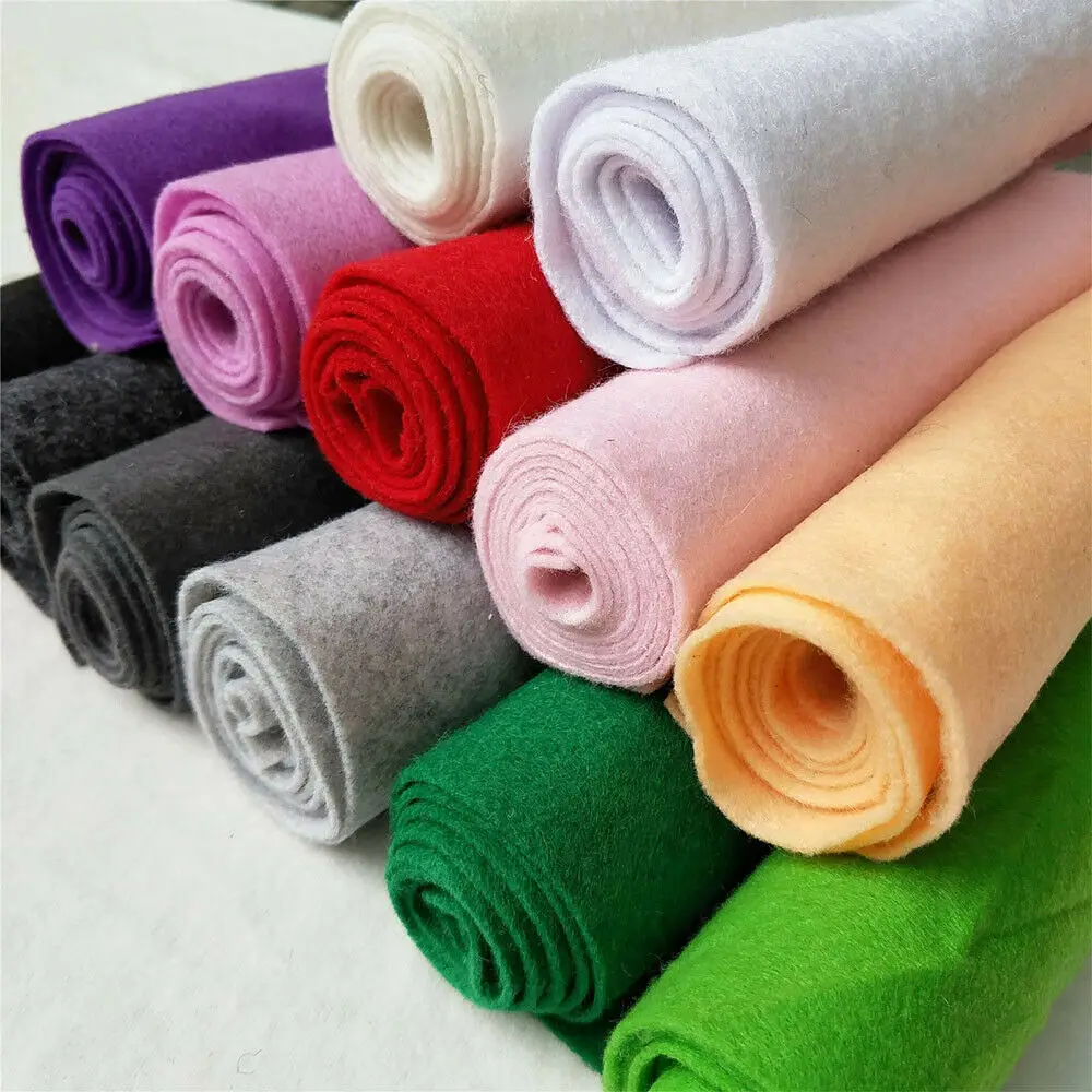 90*90cm Roll Soft Felt Fabric Non-woven Felt Fabric Sheet  DIY Sewing Dolls Crafts Accessories Material 1.4mm Thick BY THE Yard