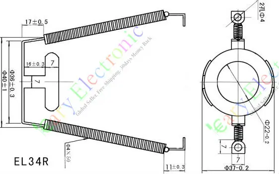 Wholesale and retail 4PCS VACCUM TUBE SOCKET SAVER Spring Retainer EL34B EL34 5881 AUDIO amps parts free shipping