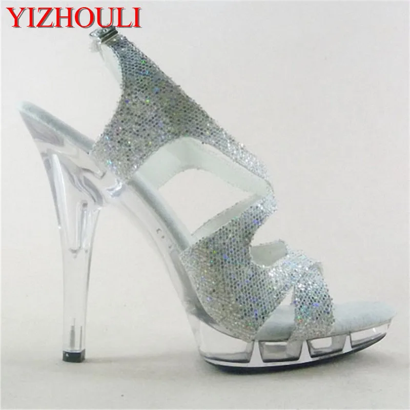 Fashion model banquet catwalk night club women's shoes, 13cm sexy Roman shoes, sexy dance sandals