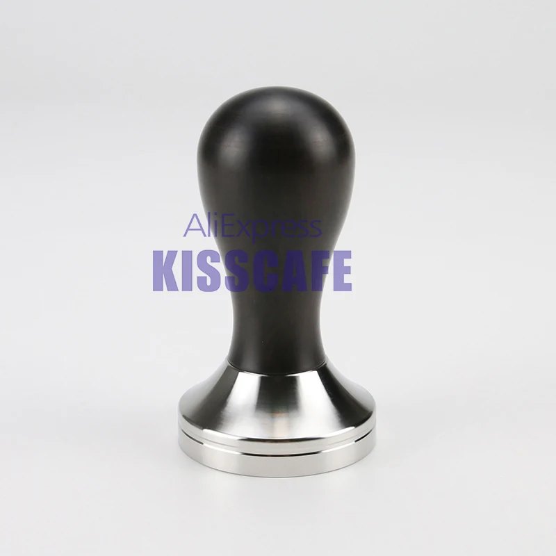 Coffee Tamper Powder Hammer Stainless Steel Base Wooden Handle 41mm 49mm 51mm 53mm 57mm 58mm Dellonghi Espresso Tool Accessories