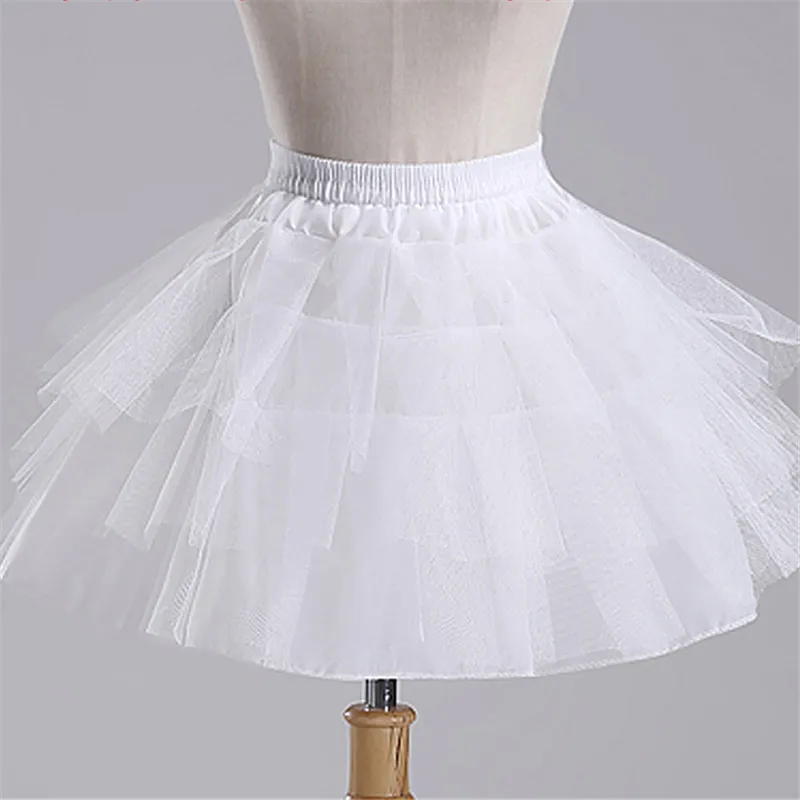 Fast Shipping Wedding Accessories Kids Girls Petticoat Vestido Longo Ball Gown Crinoline Skirt Petticoats In Stock