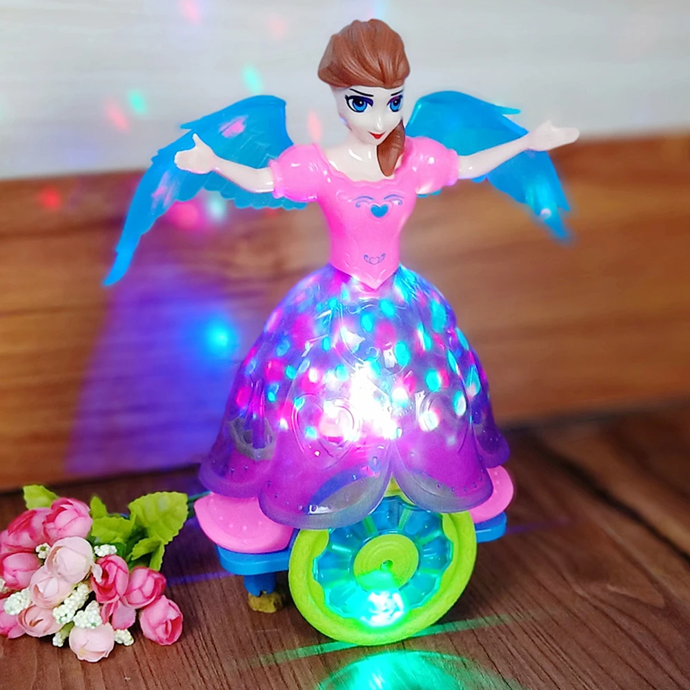 Prinses Speelgoed Meisje Vocal Speelgoed Dance Zingen Cartoon Pop Speelgoed Meisje Lopen Rond Voor Kinderen Kleine Gift