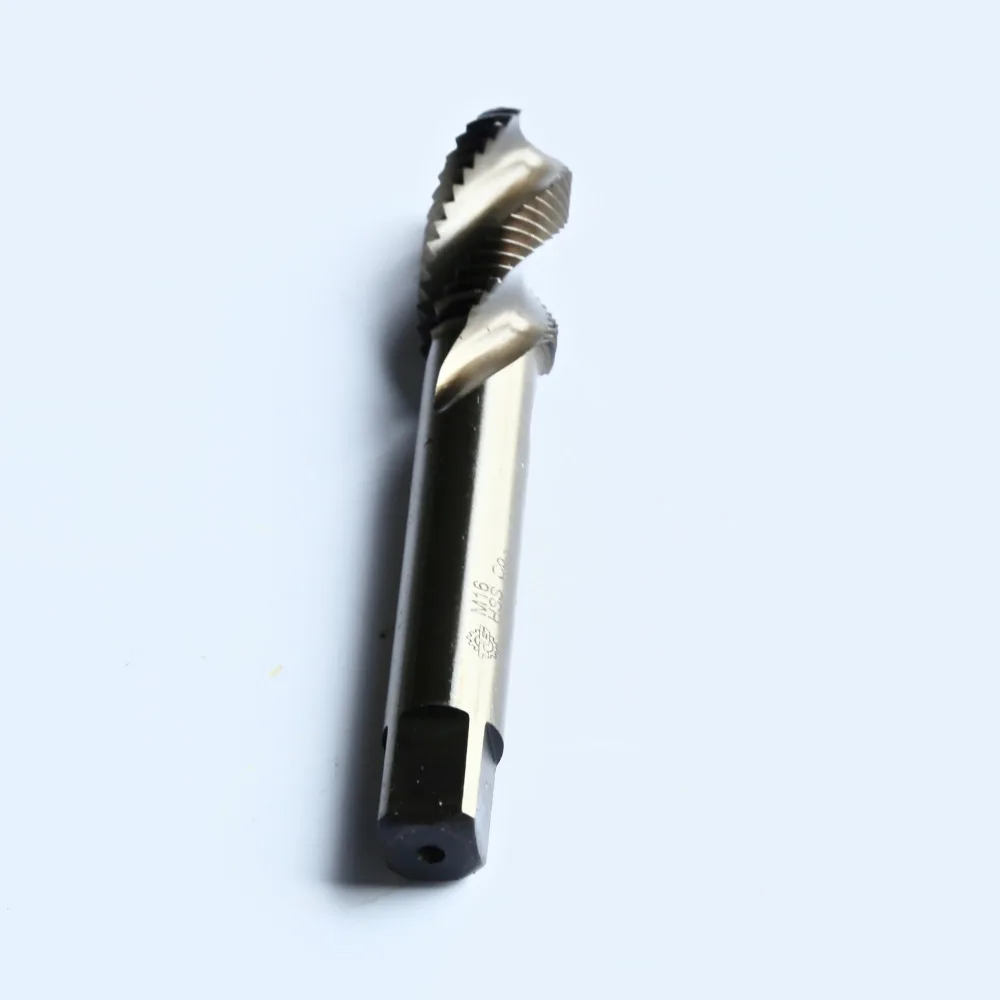 Cost Sale of HSSM35 Co5% Made M14/M16*1.0/1.25/1.5/2.0mm Spiral Flute Machine Screw Taps for SS Workpieces Threading Work