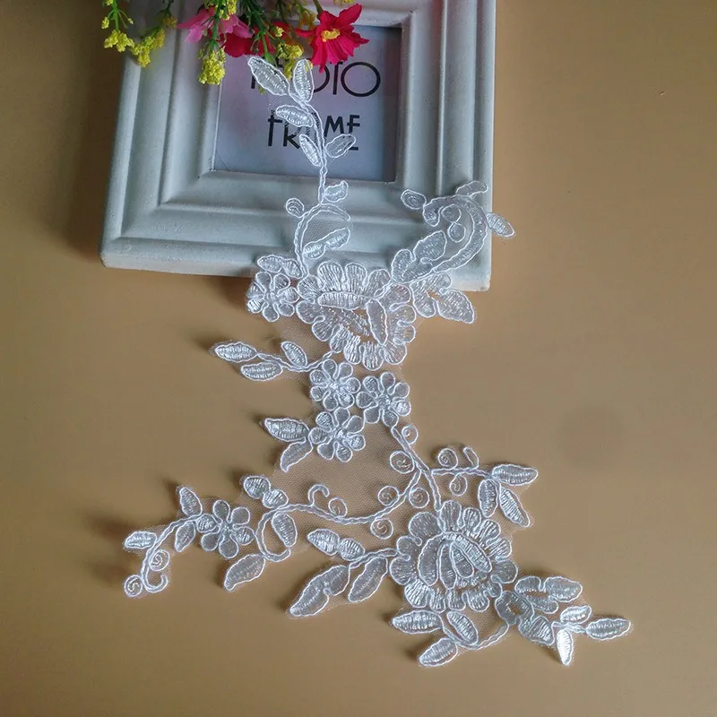 

20 шт. кружевная тесьма в форме косточек для декора свадебных платьев, костюмов, шитья, аппликаций, рукоделия, венецианский стиль, DIY