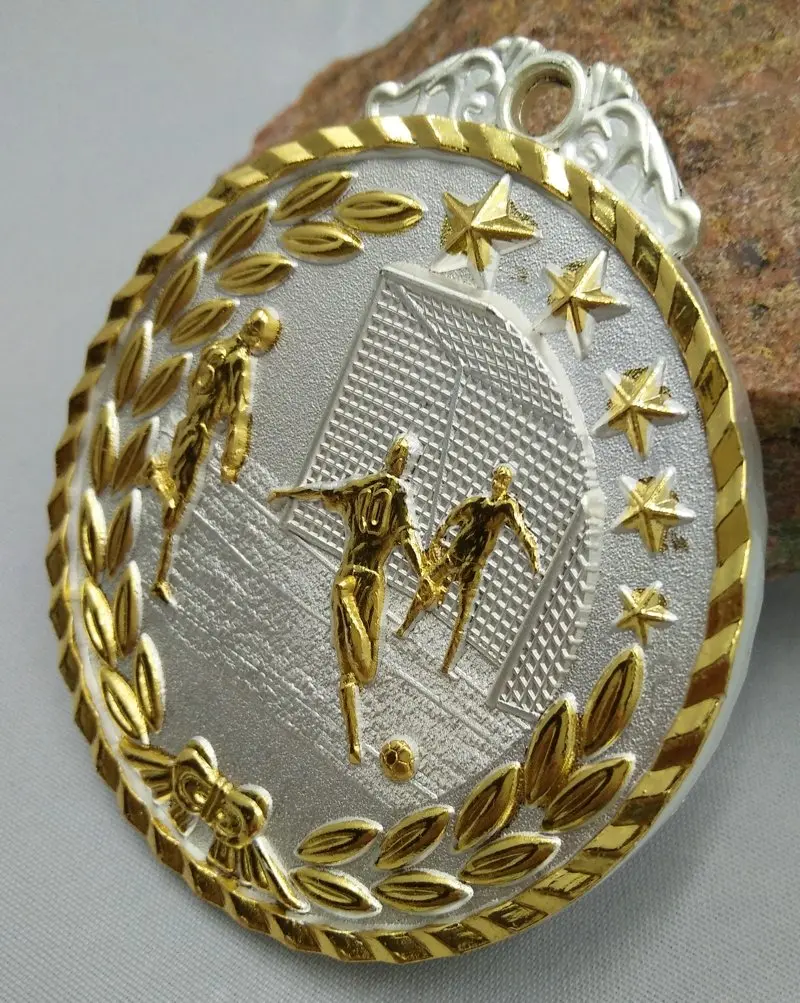 コミュニケーション能力/自信開発ユニセックスメタルメダルカスタマイズ学校スポーツサッカーゲームお土産