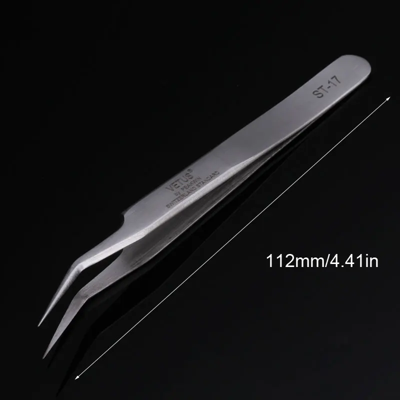 Di Precisione In Acciaio Inox Pinzette Pinzas Pinze Etero Curvo VETUS Pinzette Strumenti di Riparazione Elettronica
