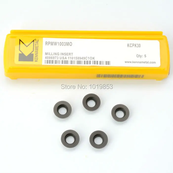 RPMW1003 MO KCPK30โม่คาร์ไบด์แทรกสำหรับทำดัชนีendตัดมิลลิ่งเครื่องCNC