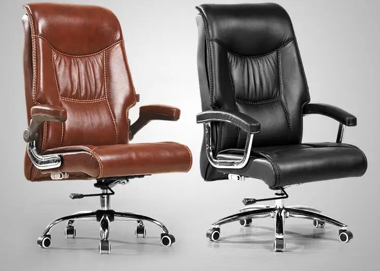 

Real leather computer chair. Home can be used to massage the boss chair. Swivel chair .026