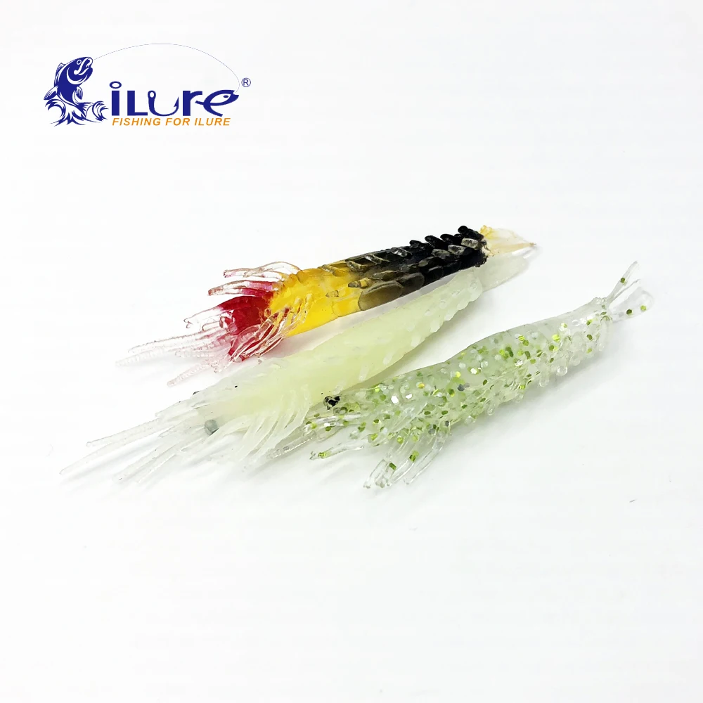 ilure 10pcs/lot Soft Shrimp Lure 7cm 4g High Quality Fishing Lure Fishing Tackle