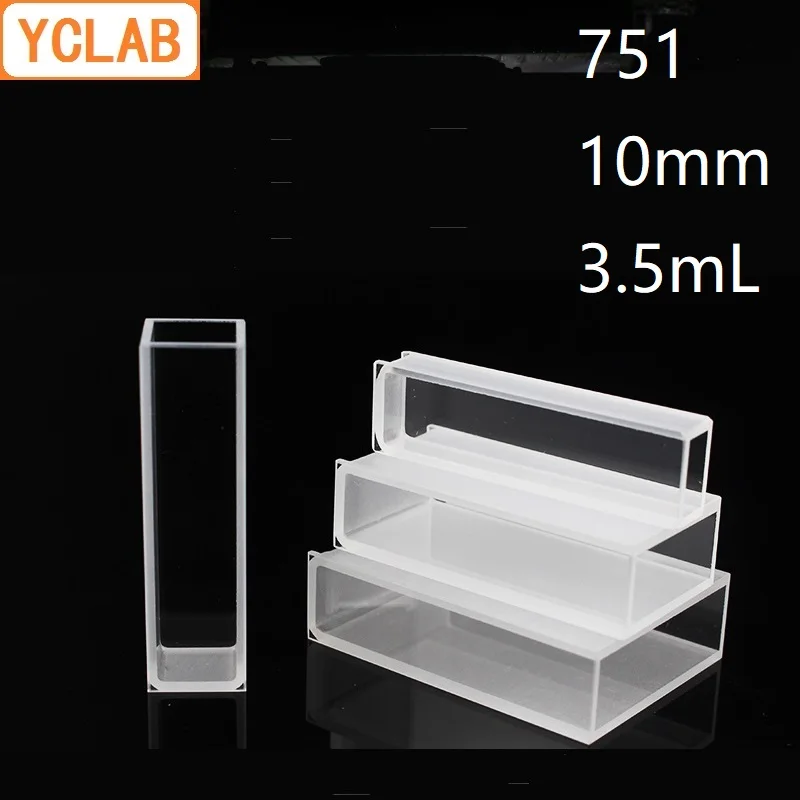 

YCLAB 10mm Cuvette 751 Glass Cell Colorimeter 3.5mL Laboratory Chemistry Equipment