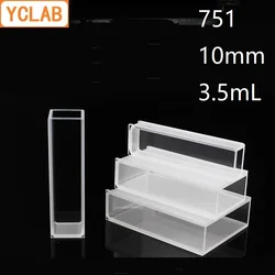 YCLAB 10mm Cuvette 751 Glass Cell Colorimeter 3.5mL Laboratory Chemistry Equipment