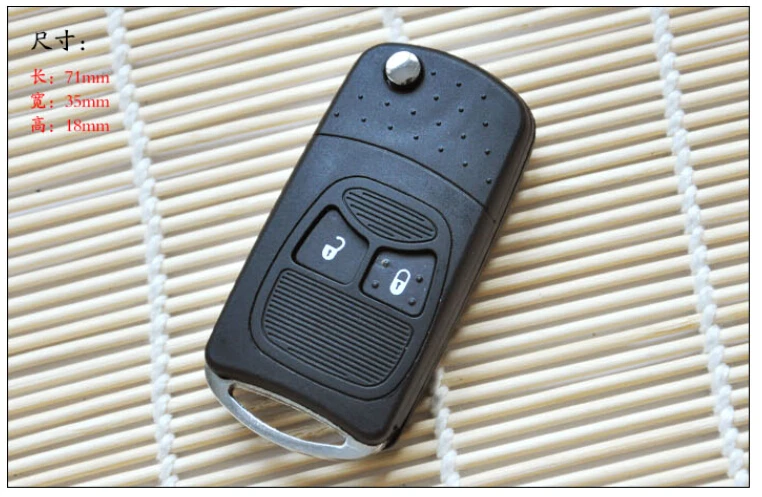 New Modified Flip Folding Key Shell for Chrysler Remote Key Case for Jeep Compass Wrangler Patriot Fob 2 Button