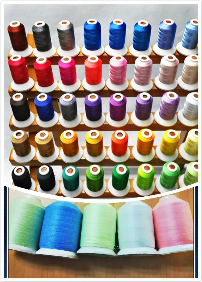 Brother Colors Series Computer Machine Embroidery Thread Polyester  500m*40 + Glow in the Dark Embroidery Thread 1000*5 Colors