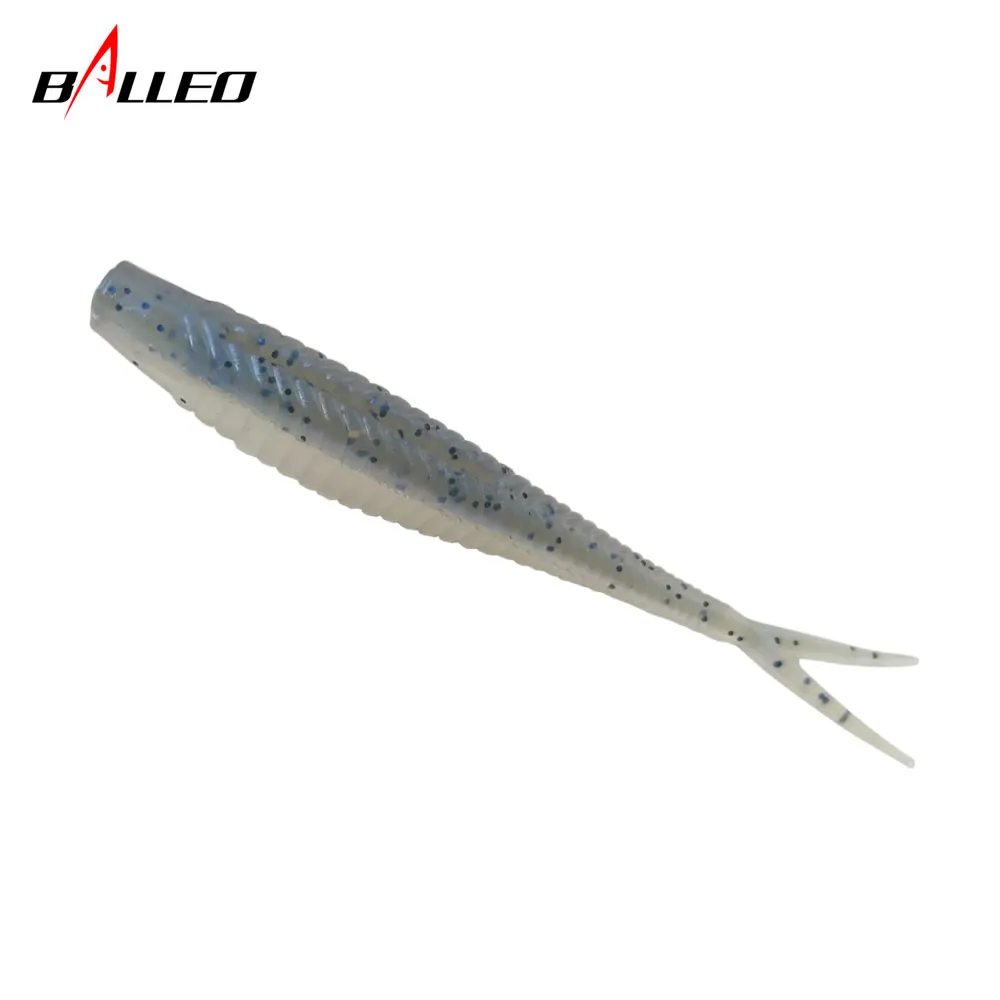 Balleo 10pcs/lot  Fork Tail jig soft lure 7cm/1.8g Fishing lure Shad Silicone bait Soft Plastic Bait Feeder For Pike fishing