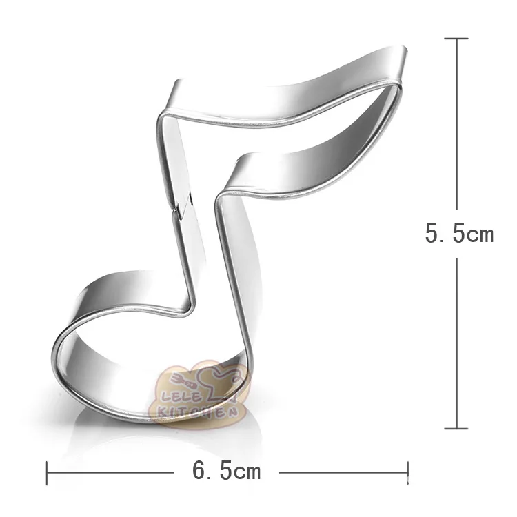 3pcs/set Music Note Cookie Cutters Stainless Steel Biscuit Mold Fondant Cutter Baking Accessories K005