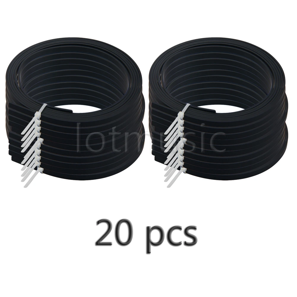 

20pcs Black ABS Acoustic Guitar Binding Purfling Strip 5 Feet 4mm x 1.5mm Body Project