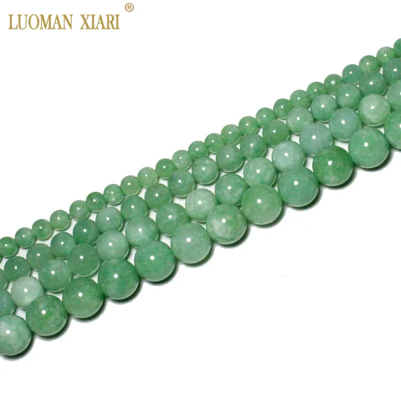 Wholesale AAA+ Natural Burmese Jades Jadeites Round Stone Beads For Jewelry Making DIY Bracelet Necklace 4-12 mm Strand 15\'\'